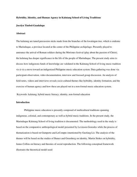 kalutang instrument|Hybridity, Identity, and Human Agency in Kalutang .